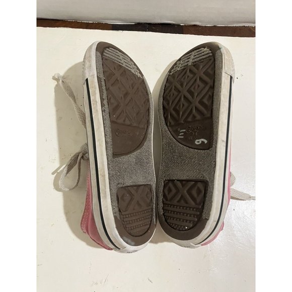 Converse All Star Girls Size 9 Youth Pink Sneakers shoes - Picture 6 of 7